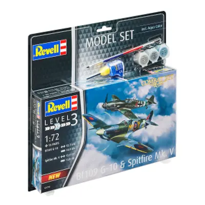 ModelSet letadla 63710 - Bf109G-10 & Spitfire Mk.V (1:72)