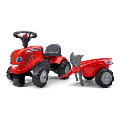 Odstrkovadlo traktor Massey Ferguson červené s volantem a va