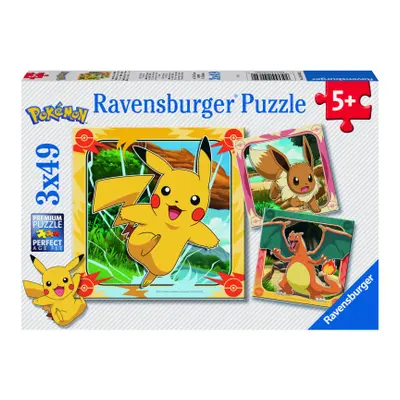 Puzzle 3x49 dílků Pokémon