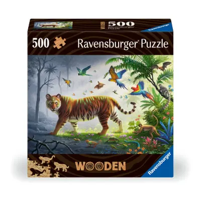 Dřevěné puzzle Tygr v džungli 500 dílků