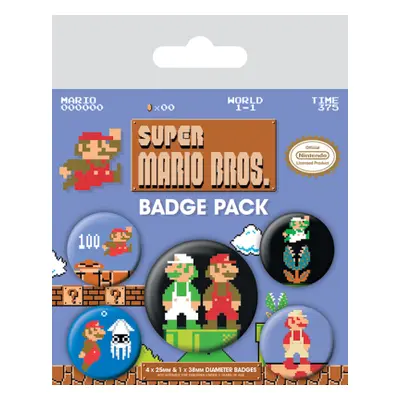 Set odznaků Super Mario Bross