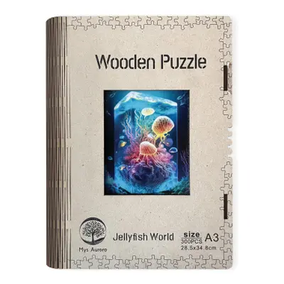 Wooden puzzle Jellyfish World A3