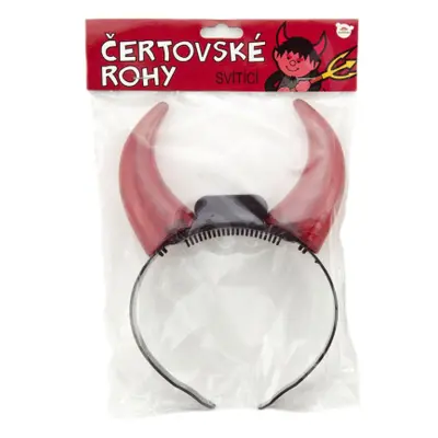 Rohy čertovské svítící 15 cm