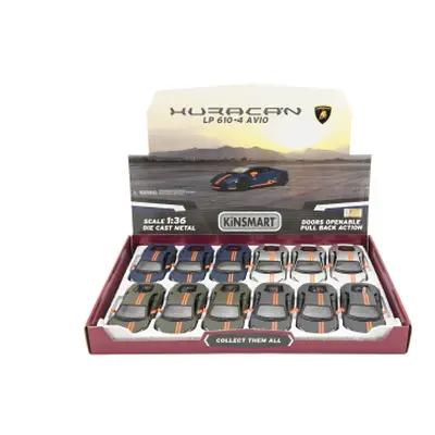 Auto Kinsmart Lamborghini Huracan kov/plast 12cm - modré