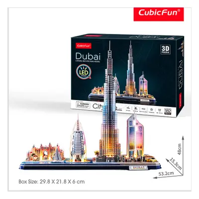 Puzzle 3D Dubai / led - 182 dílků