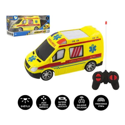 Auto RC ambulance plast 20 cm