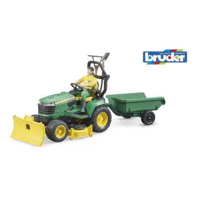 Malotraktor John Deere, vozík, figurka