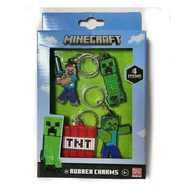 Minecraft set gumových klíčenek (4ks)