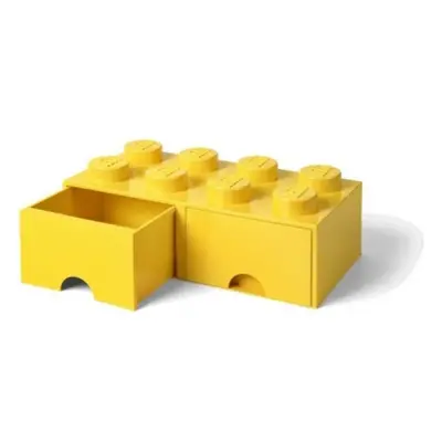 LEGO úložný box 8 s šuplíky - žlutá