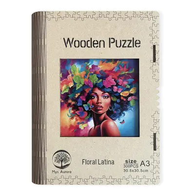 Wooden puzzle Floral Latina A3