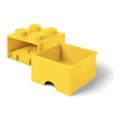 LEGO úložný box 4 s šuplíkem - žlutá