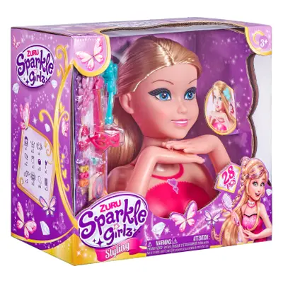 Česací hlava Sparkle Girlz s doplňky