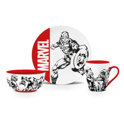 Dárkový set Marvel (miska/talíř/hrnek)