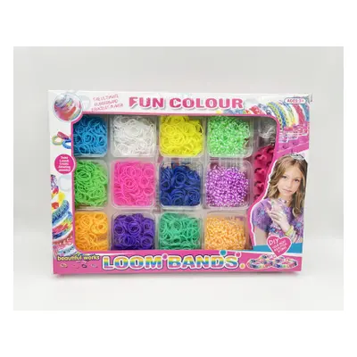 Kreativní sada na výrobu náramků Loom Band 2400 ks