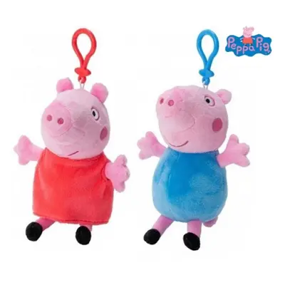 Plyšové Prasátko Peppa s klipem 16 cm