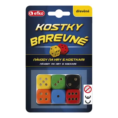 Barevné hrací kostky dřevěné