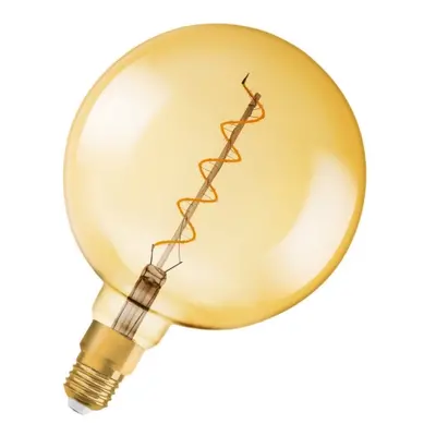 LED žárovka Vintage 1906 E27 OSRAM 4W (25W) teplá bílá (2000K) Retro Filament Gold Globe200 stmí