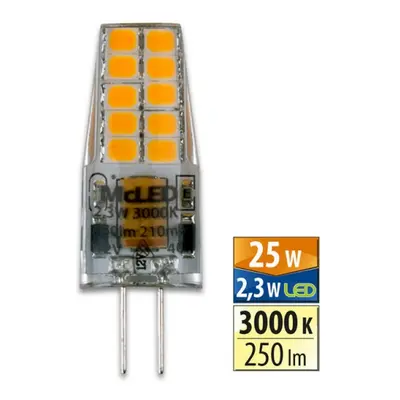 LED žárovka G4 McLED 2,5W (25W) teplá bílá (3000K) 12V ML-325.003.92.0