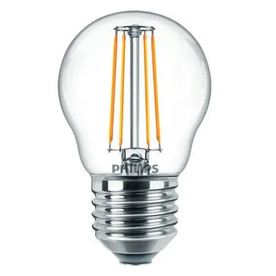 LED žárovka E27 Philips P45 Classic Filament 4,3W (40W) teplá bílá (2700K)