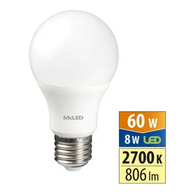 LED žárovka E27 McLED 8W (60W) teplá bílá (2700K) ML-321.094.87.0