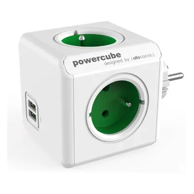 POWERCUBE ORIGINAL USB 4X230V + USB zelená