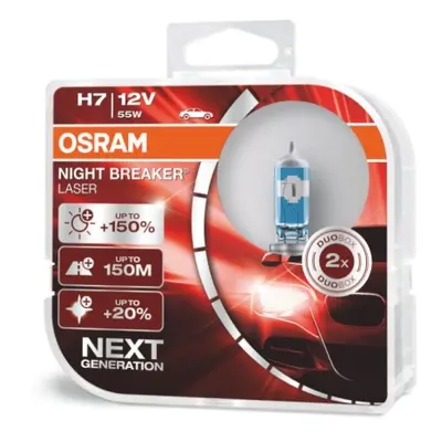 Autožárovka OSRAM Night Breaker LASER H7 64210NL-HCB 55W 12V PX26D (2ks v balení) s homologací