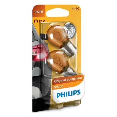 Autožárovky Philips Vision PY21W 12498NAB2 21W 12V BAU15s (v balení 2ks) s homologací