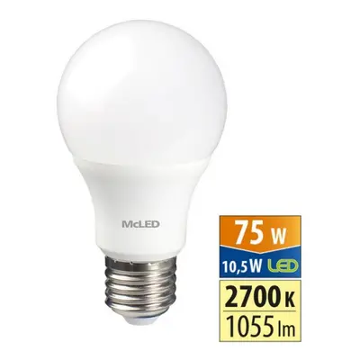 LED žárovka E27 McLED 10,5W (75W) teplá bílá (2700K) ML-321.098.87.0