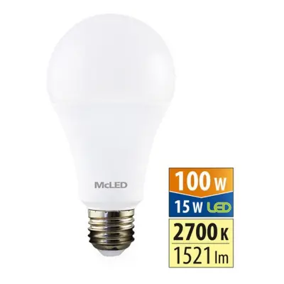 LED žárovka E27 McLED 15W (100W) teplá bílá (2700K) ML-321.100.87.0