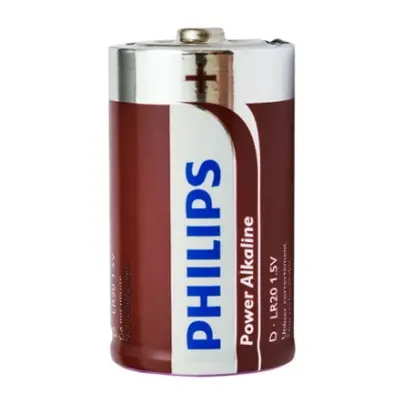 Baterie D Philips Power Alkaline LR20 P2B/10 alkalické (blistr 2ks)