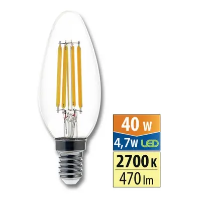 LED žárovka E14 McLED 4,7W (40W) teplá bílá (2700K) svíčka ML-323.032.87.0