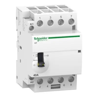 Instalační stykač Schneider Electric Acti9 ICT 40A 4NO 230V A9C21844 s manuálním ovládáním