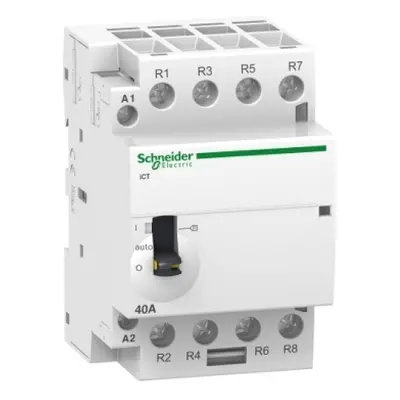 Instalační stykač Schneider Electric Acti9 ICT 63A 4NO 230V A9C21864 s manuálním ovládáním