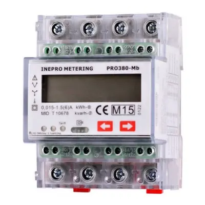 Elektroměr PRO380-MB 0,25-100A 3F, 2-sazbový M-BUS MID