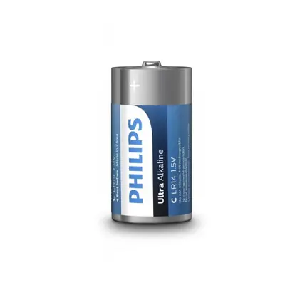 Baterie C Philips Ultra Alkaline LR14 E2B/10 alkalické (blistr 2ks)