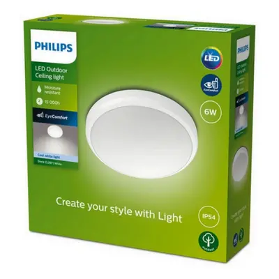 Venkovní stropní svítidlo Philips Doris 8719514417939 LED 6W 4000K IP54 bílá