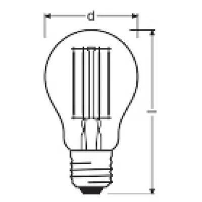 LED žárovka E27 LEDVANCE Filament CL A FIL 7,5W (75W) teplá bílá (2700K)