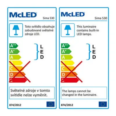 Přisazené LED svítidlo McLED Sima S30 30W 2700K ML-416.025.33.0