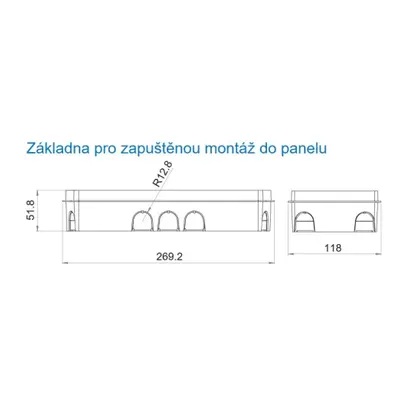 Základna pro zapuštěnou montáž pro nouzové svítidlo EATON SafeLite SL20