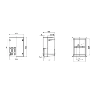 Krabice GEWISS GW44420 396x316x188mm IP56 na omítku