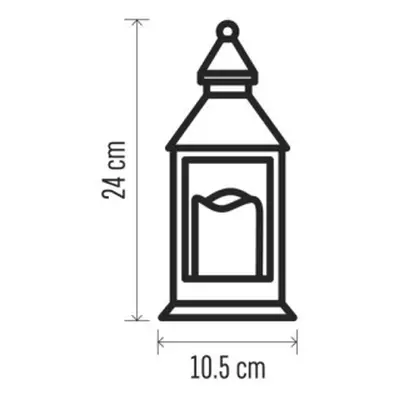 LED lucerna EMOS DCLV01 ZY2114 antik bílá 3xAAA blikající světlo s časovačem