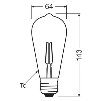 LED žárovka Vintage 1906 E27 OSRAM 2,5W (22W) teplá bílá (2400K) Retro Filament Gold Edison