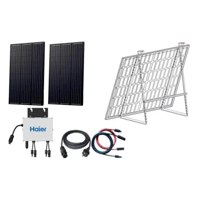 Fotovoltaický balkonový systém Haier V2.0 800/600W včetně panelů 2x 410Wp HMK1P-800D-FB