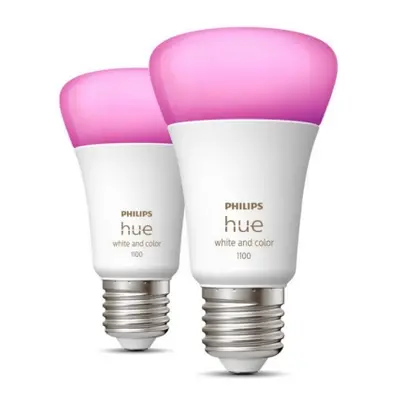 LED žárovka E27 Philips Hue 2ks 9W (75W) White and Color Ambiance (2000-6500K/RGB) stmívatelná