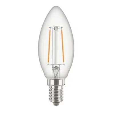 LED žárovka E14 PILA Classic Filament B35 2W (25W) teplá bílá (2700K), svíčka