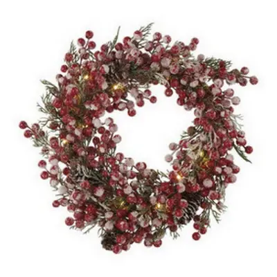 VANOC. VENEC 20LED XMAS WREATH DECO 2AA