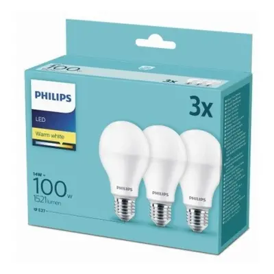 LED žárovky E27 Philips A67 13W (100W) teplá bílá (2700K) 3ks