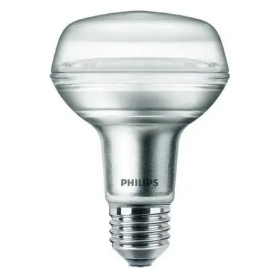 LED žárovka E27 Philips R80 8,5W (100W) teplá bílá (2700K), reflektor 36°