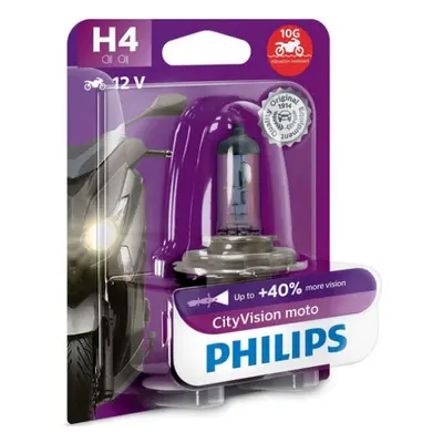 Autožárovka Philips CityVision Moto H4 12342CTVBW 60/55W 12V P43t-38 (pro motocykly) s homologac