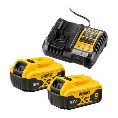 Nabíječka + akumulátory 2x 18V 5Ah DeWALT DCB1104P2